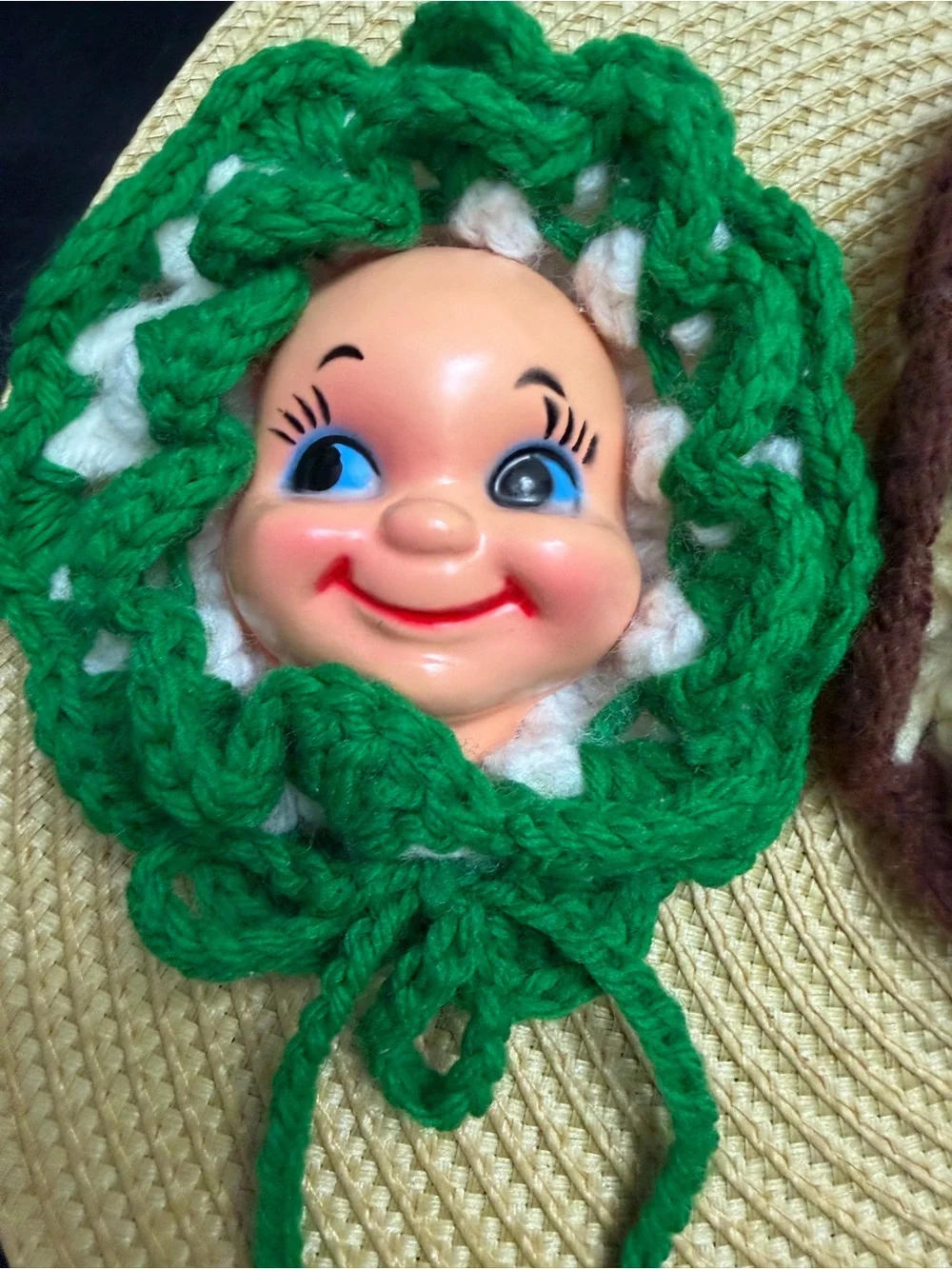 Handmade Vintage Crochet Doll Faces